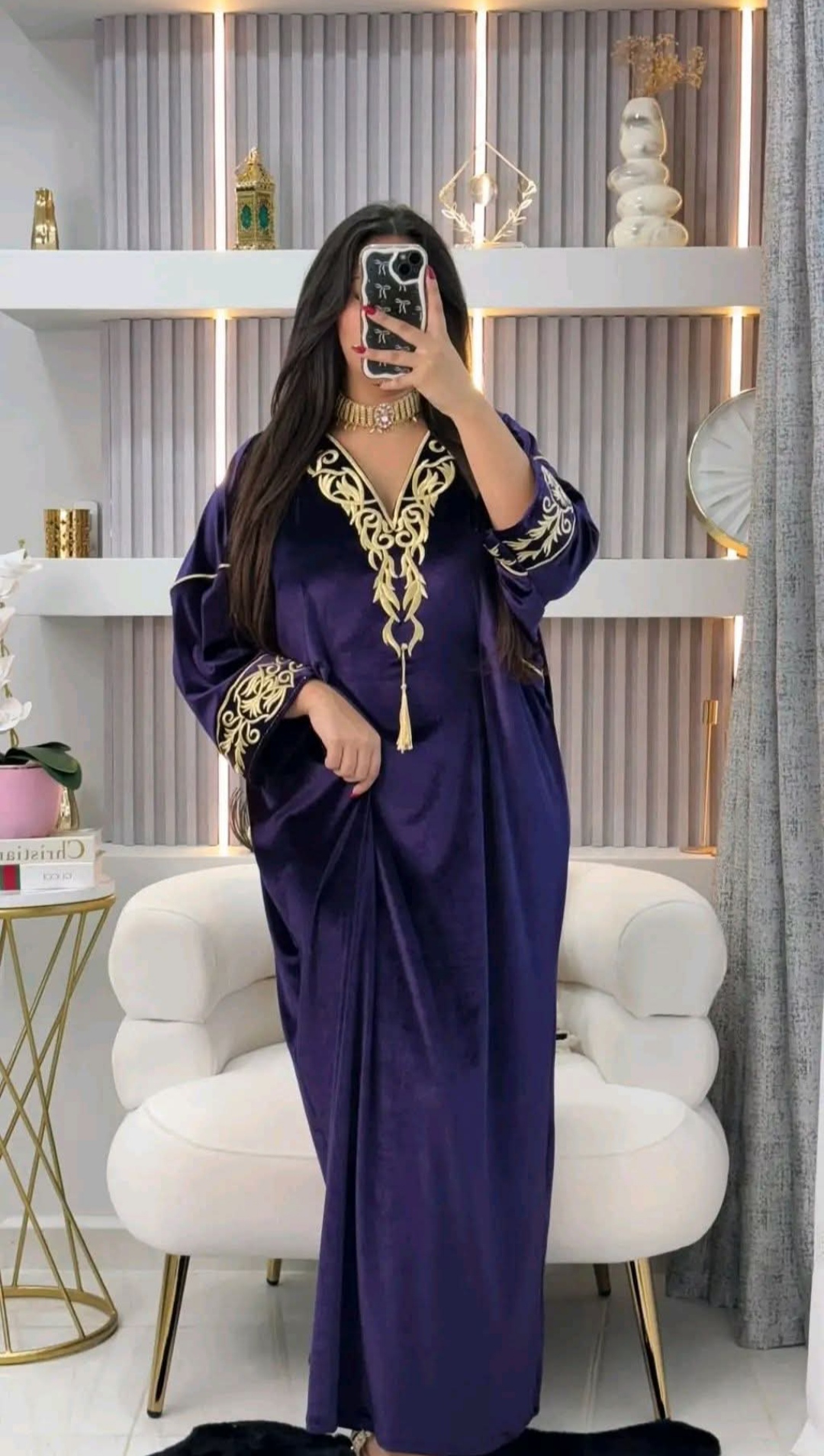 جبة قطرية بقطيفة روايال حرة💯 420غ 4