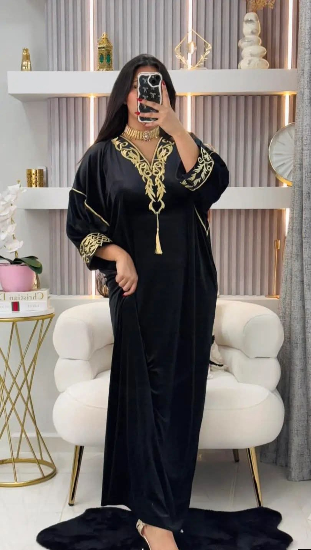 جبة قطرية بقطيفة روايال حرة💯 420غ 6