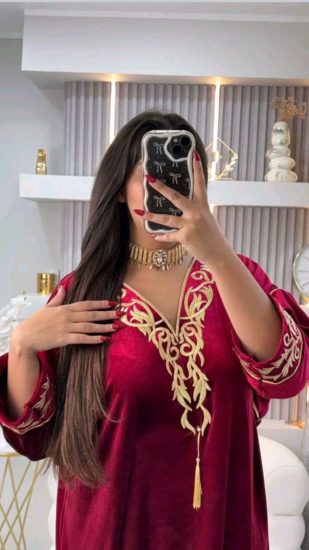 جبة قطرية بقطيفة روايال حرة💯 420غ 5