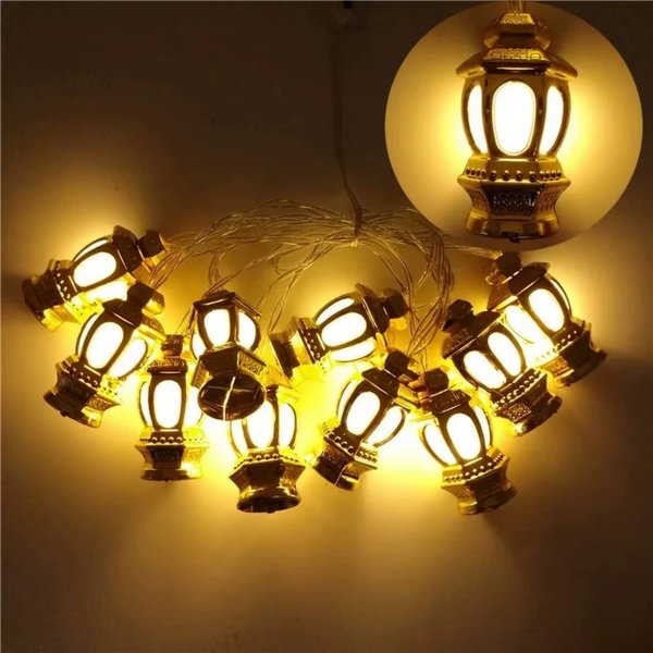 زينة رمضان "فوانيس رمضان الذهبية الكلاسيكية" - طول 2 متر