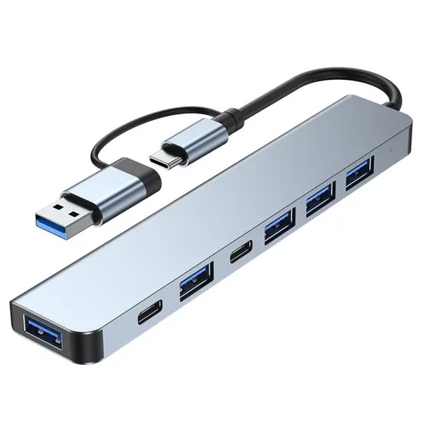 Adaptateur USB A/C 7 en 2