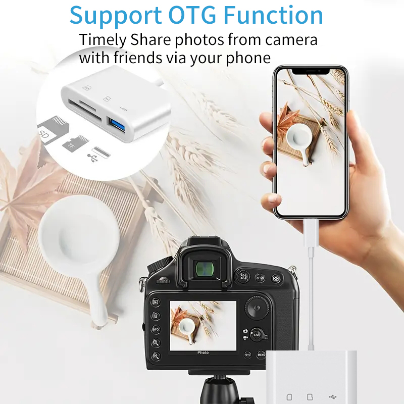 3 in 1 OTG  SD/TF Card reader & usb type C male 3