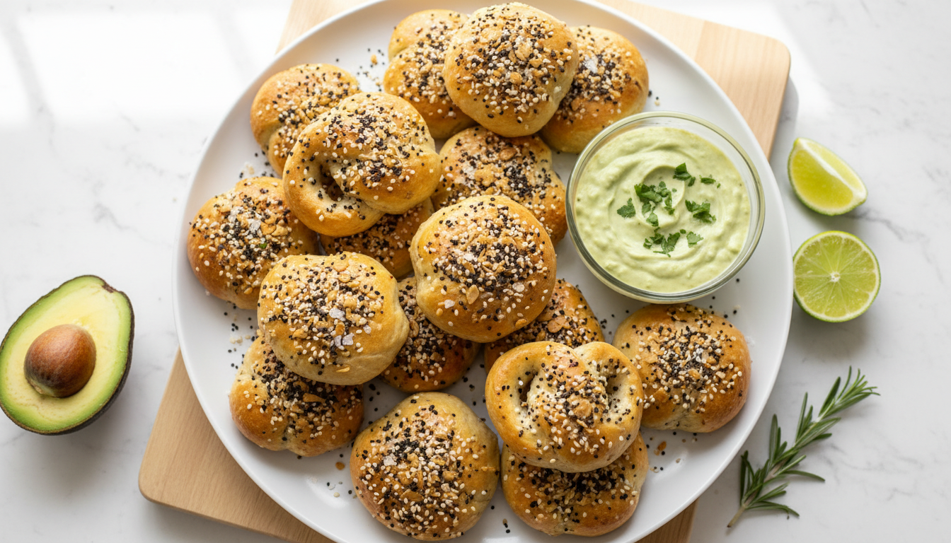 Keto Everything Bagel Pretzel Bites (Fathead Dough)