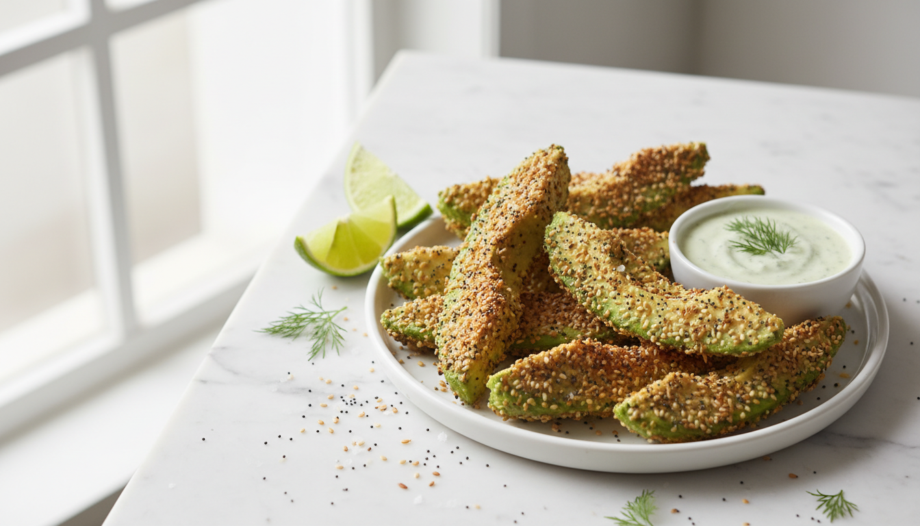 Crispy Keto Everything Bagel Avocado Fries