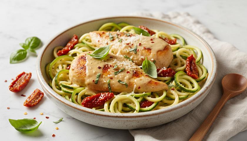 Creamy Keto Marry Me Chicken with Zoodles