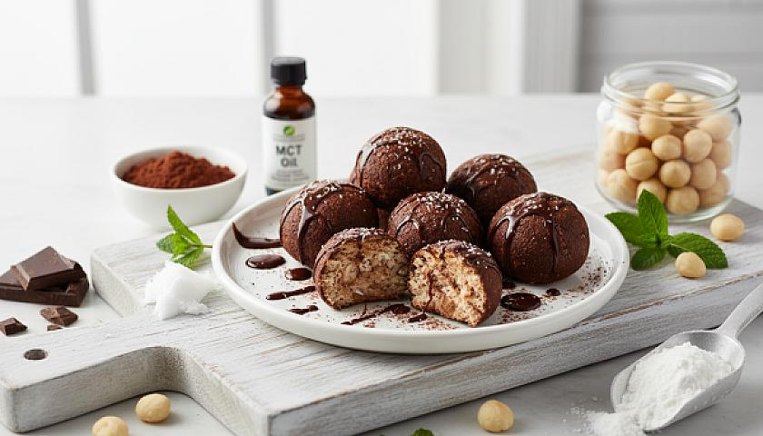 Glow & Go: MCT Oil Dark Chocolate Collagen Fat Bombs