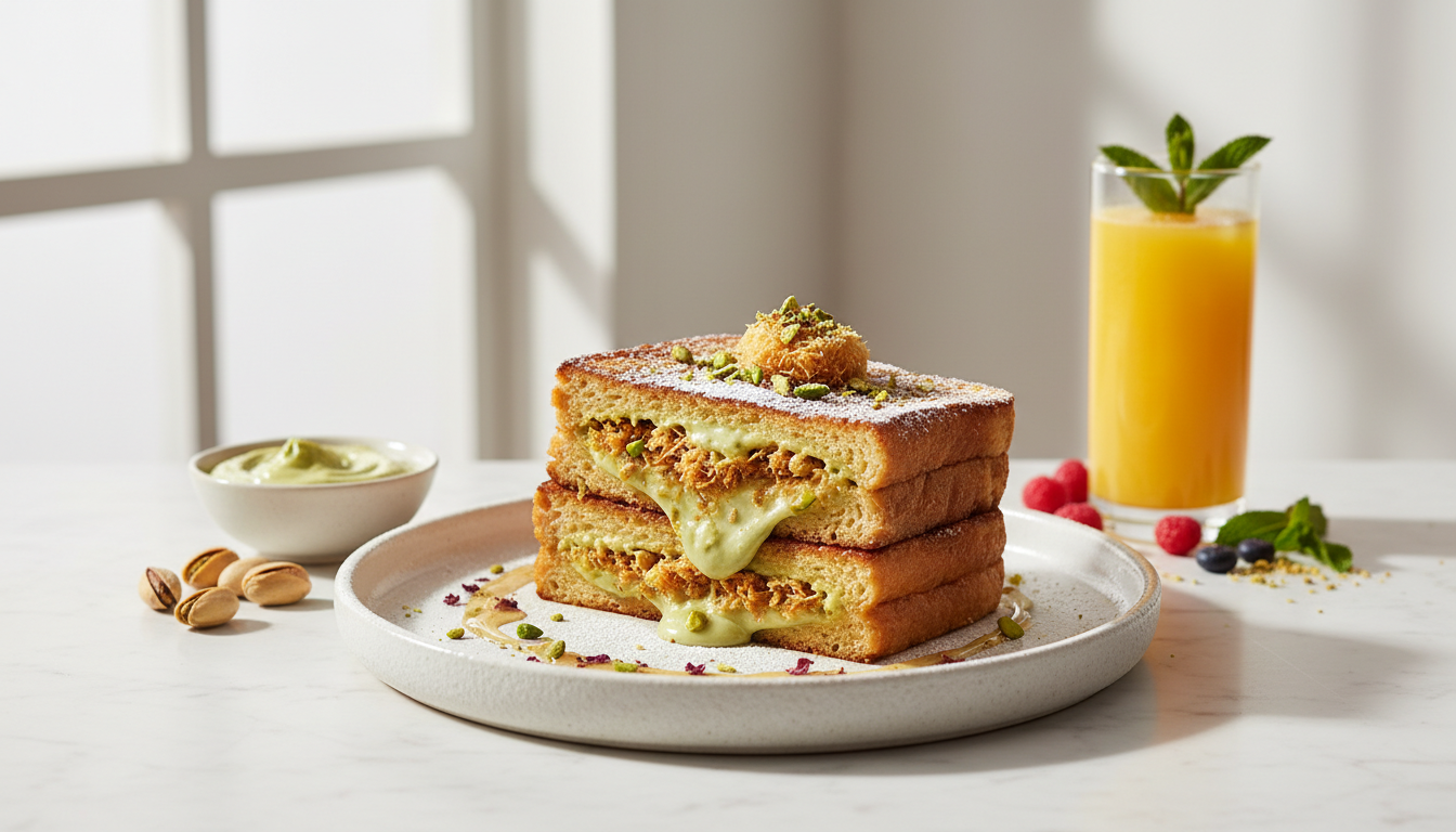 Viral Pistachio Kunafa Stuffed French Toast: The Ultimate Fusion Brunch