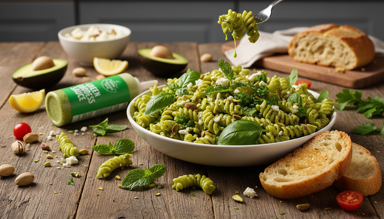 Creamy Pistachio Green Goddess Pasta