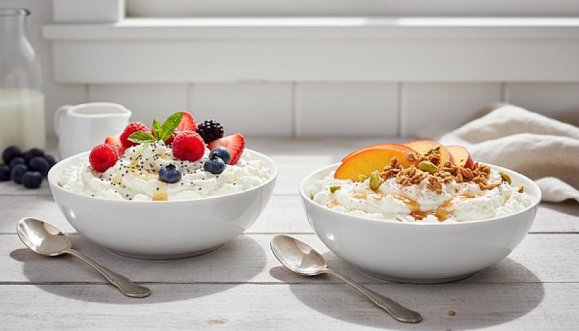 Creamy Whipped Cottage Cheese Breakfast Bowls