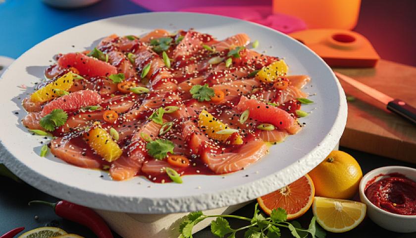 Gochujang Citrus Salmon Crudo