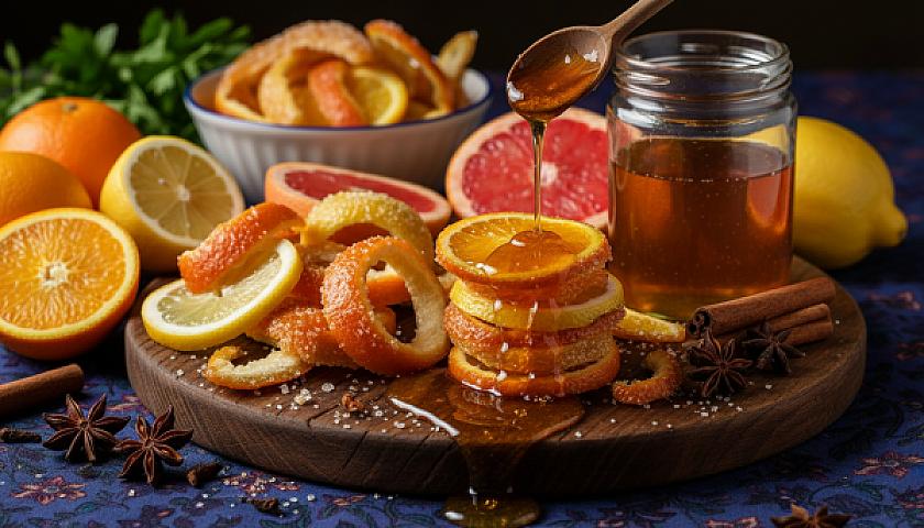 Zero-Waste Candied Citrus Peel & Golden Syrup Duo