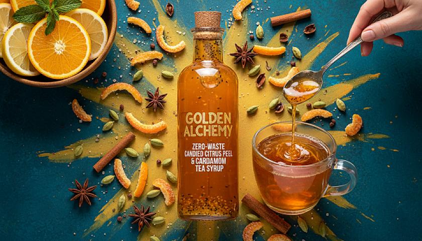 Golden Alchemy: Zero-Waste Candied Citrus Peel & Cardamom Tea Syrup