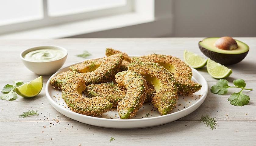 Crispy Everything Bagel Keto Avocado Wedges