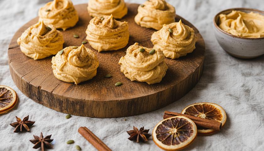 Whipped Pumpkin Spice Buttercream Fat Bombs