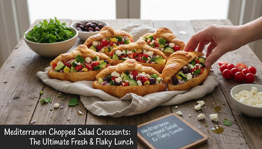 Mediterranean Chopped Salad Croissants: The Ultimate Fresh & Flaky Lunch