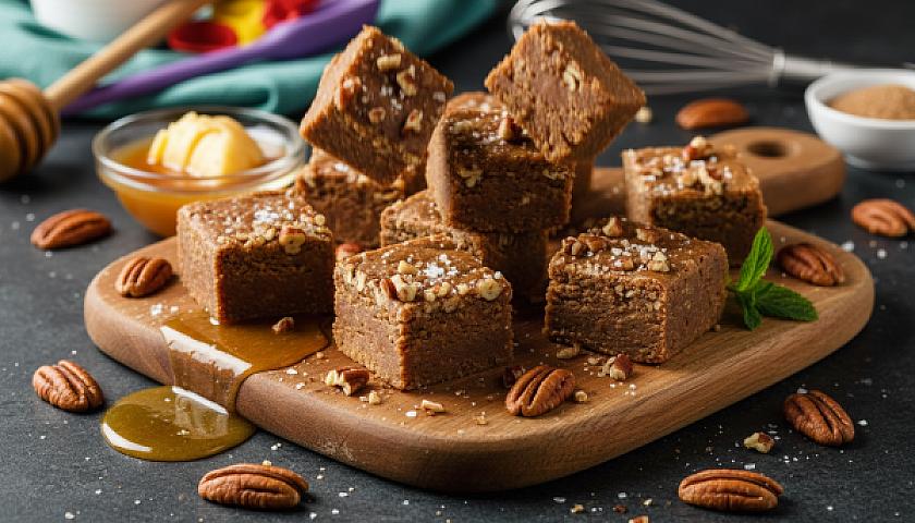 5-Ingredient Brown Butter Pecan Keto Fudge Fat Bombs