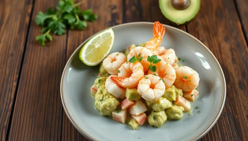 Keto Coconut-Lime Shrimp Ceviche with Avocado Mousse