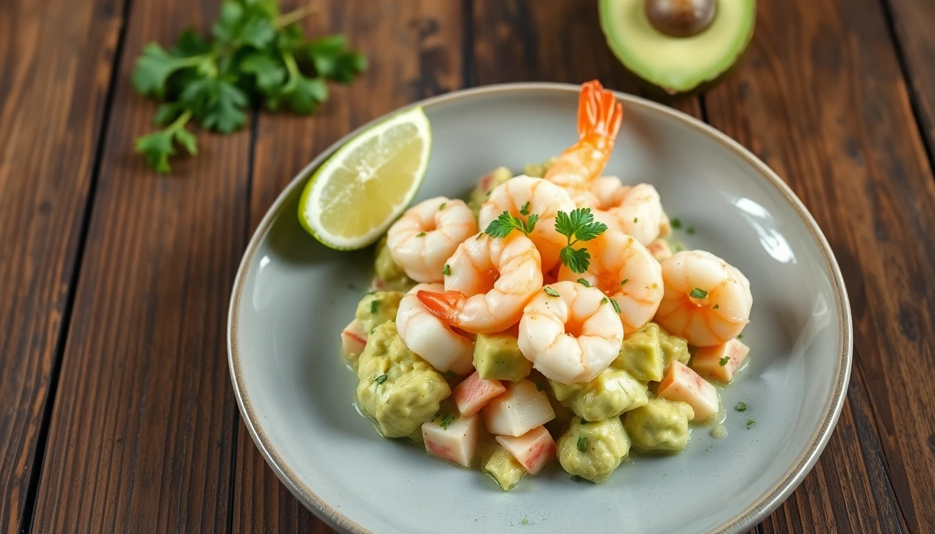 Keto Coconut-Lime Shrimp Ceviche with Avocado Mousse