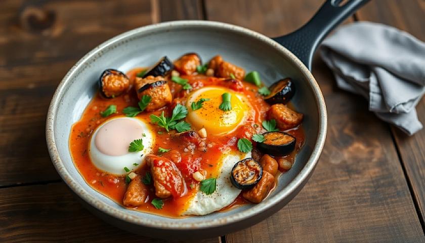 Keto Mexican Chorizo & Eggplant Breakfast Skillet