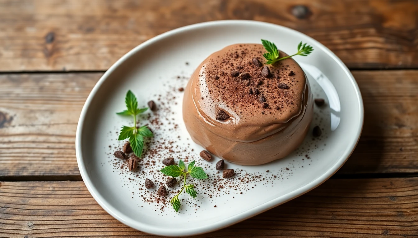 Keto Chocolate Hazelnut Mousse with Espresso Dust