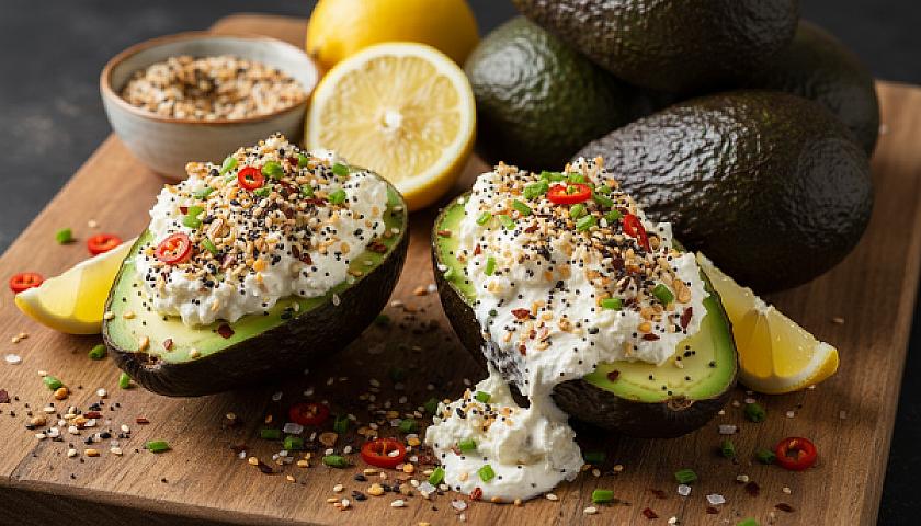 5-Minute Keto Everything Bagel Stuffed Avocados