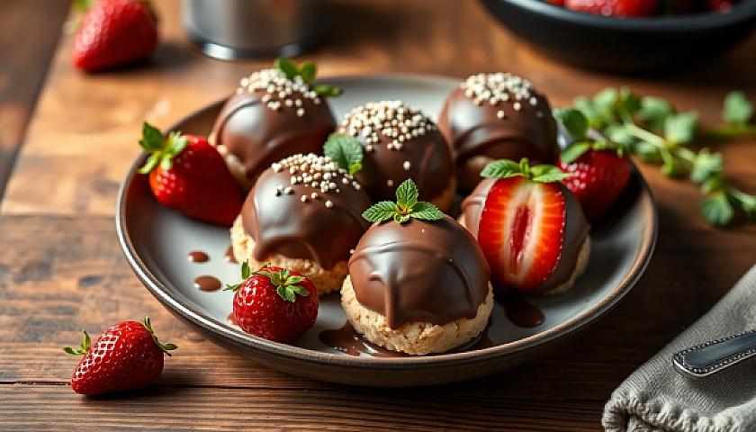 Keto Chocolate‑Covered Strawberry Fat Bombs with Almond Flour Crust