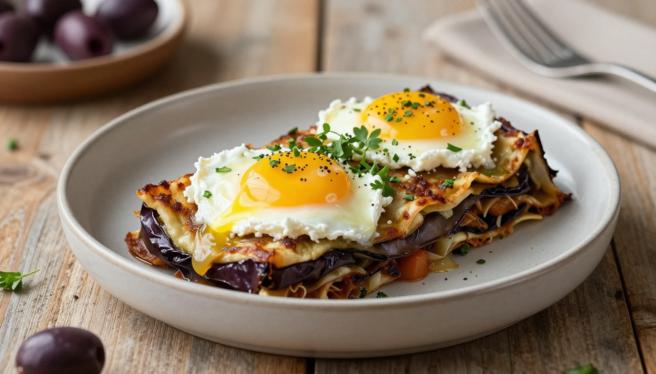 Keto Mediterranean Eggplant Lasagna with Ricotta and Olives