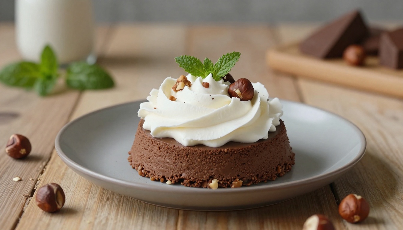 Keto Chocolate Hazelnut Mousse with Whipped Coconut Cream
