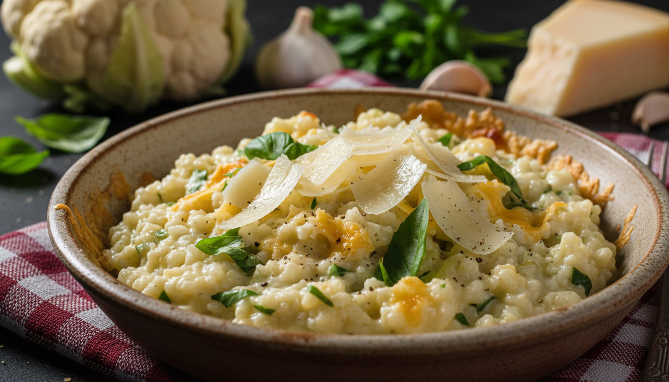 Velvety Keto Parmesan Cauliflower Risotto