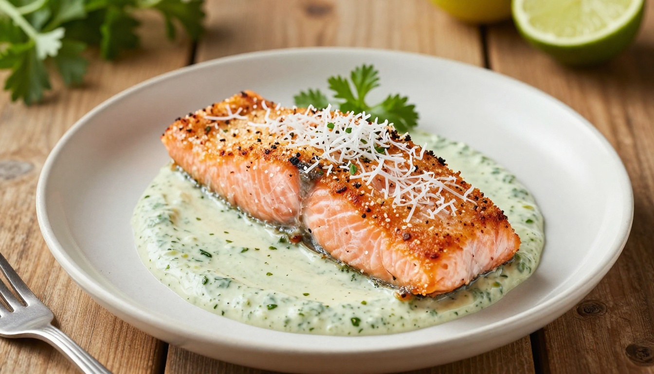 Crispy Coconut‑Crusted Salmon with Lime‑Cilantro Cream