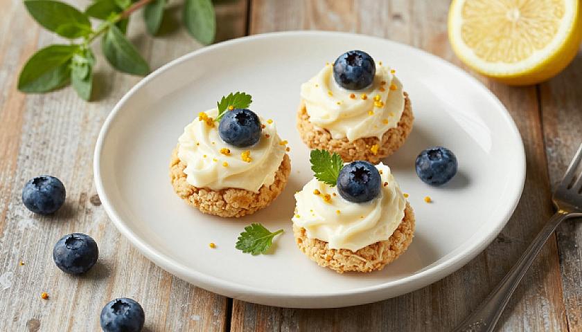 Keto Blueberry Cream Cheese Fat Bombs with Lemon Zest