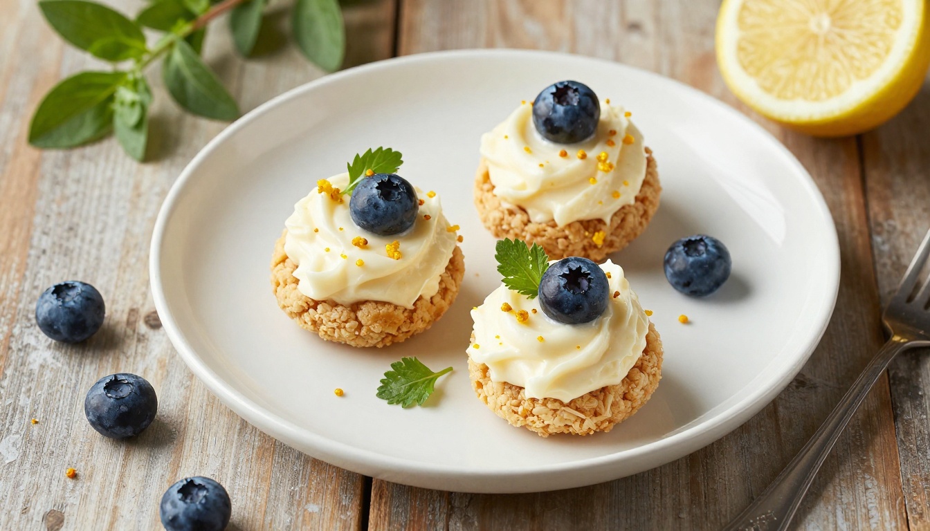 Keto Blueberry Cream Cheese Fat Bombs with Lemon Zest