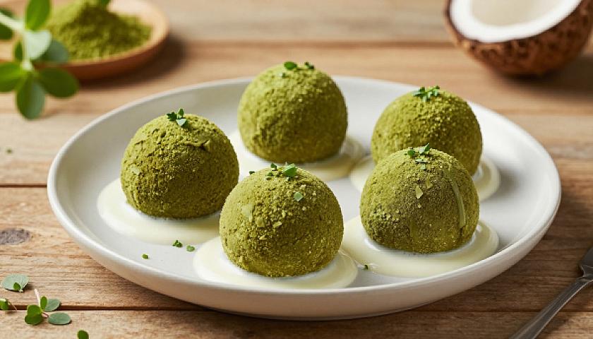 Keto Matcha Green Tea Fat Bombs with Coconut Cream