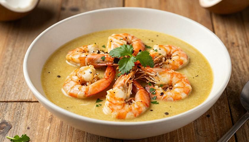 Spicy Keto Coconut Lime Shrimp Soup (Tom Yum Style)