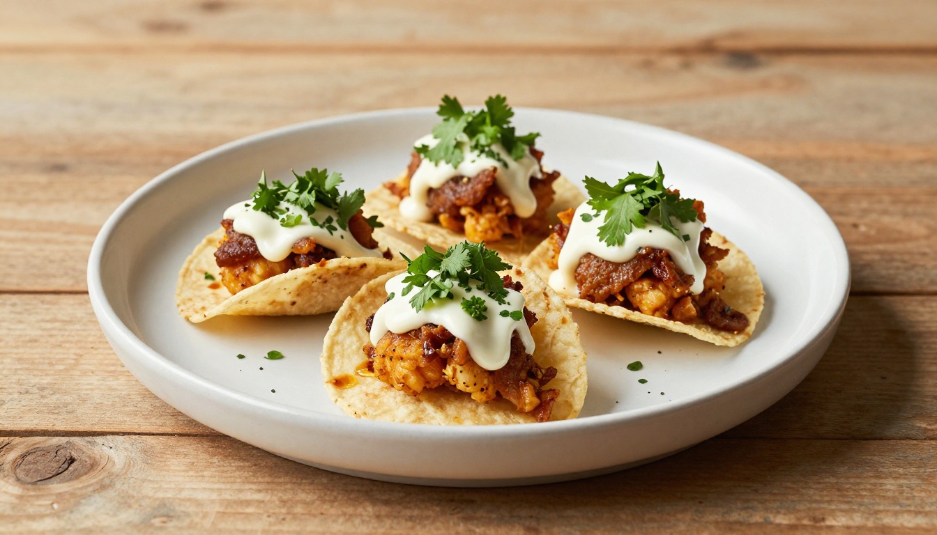 Keto Mexican Cauliflower Taco Shells with Chipotle Crema