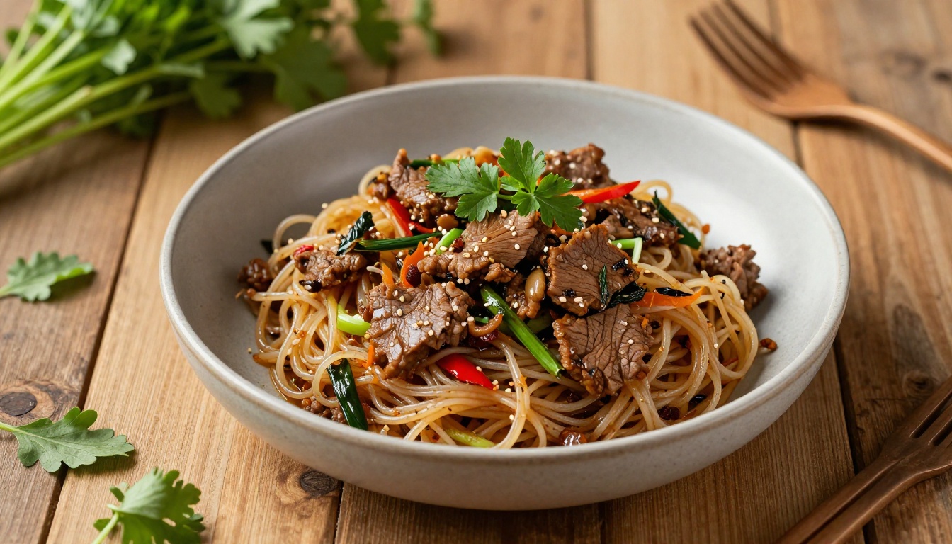 Keto Thai Basil Beef Stir‑Fry with Shirataki Noodles
