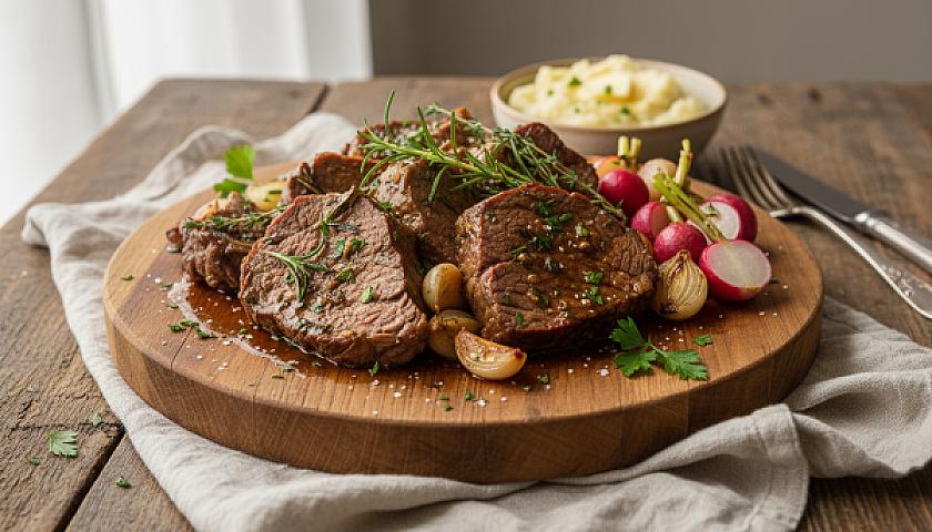 Melt-In-Your-Mouth Keto Slow-Cooker Garlic Herb Pot Roast