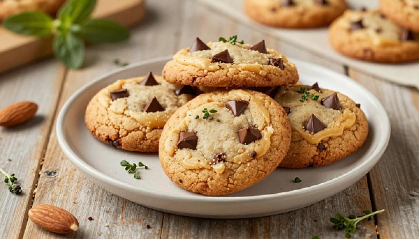 Keto Almond Butter Chocolate Chip Cookies (No Sugar)