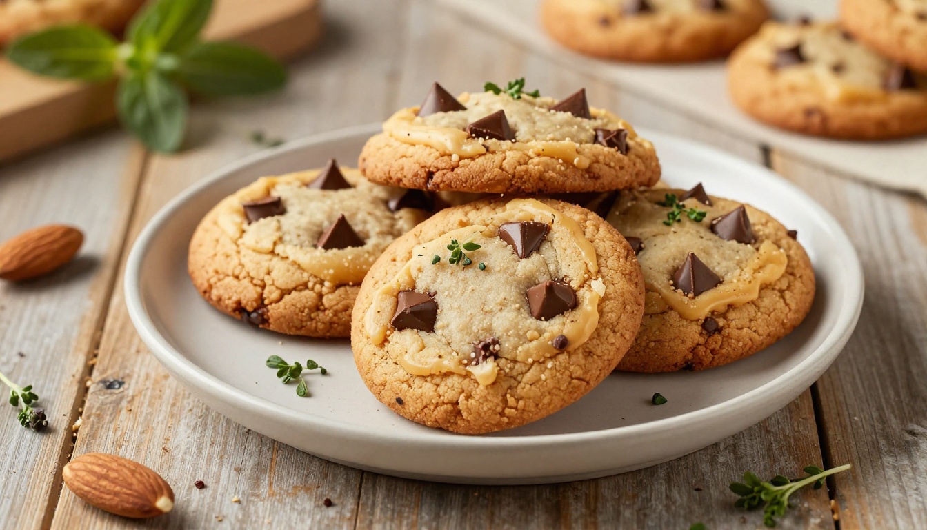 Keto Almond Butter Chocolate Chip Cookies (No Sugar)