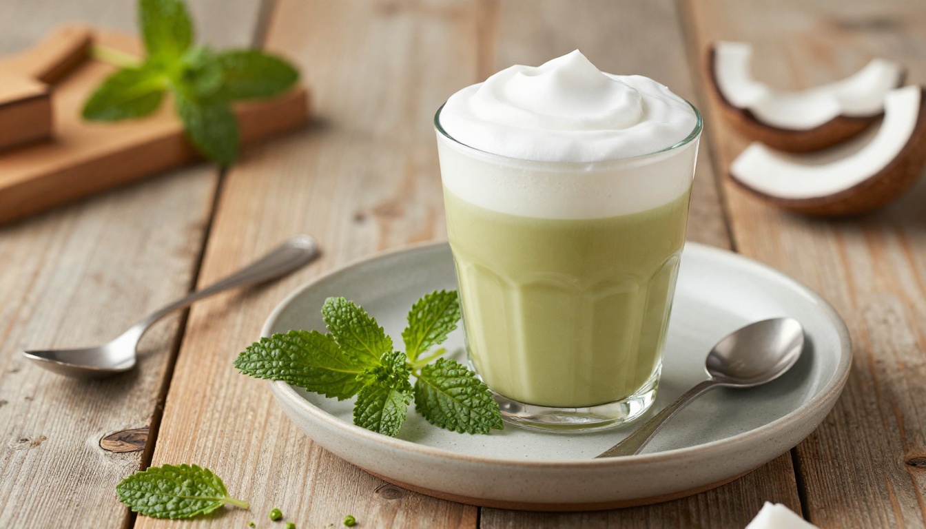 Keto Coconut Matcha Latte with MCT Boost