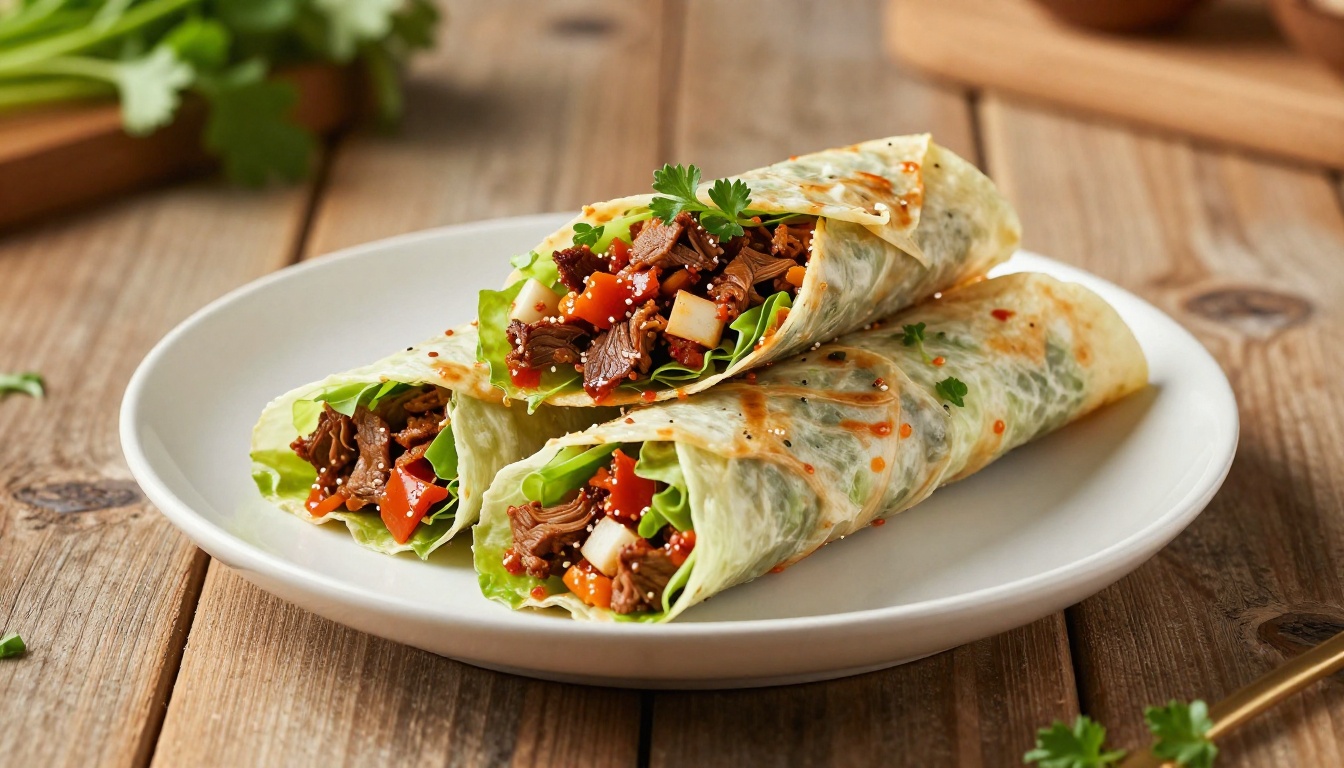 Spicy Korean Gochujang Beef Lettuce Wraps