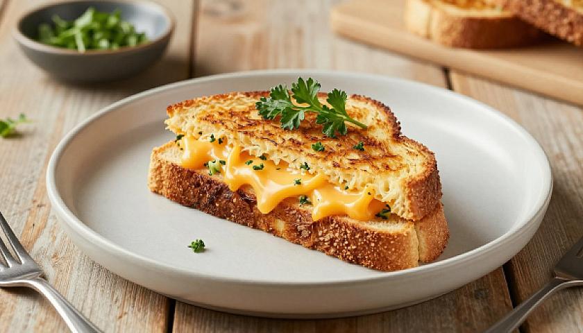 Savory Cheddar & Chive Cloud Bread Grilled Cheese