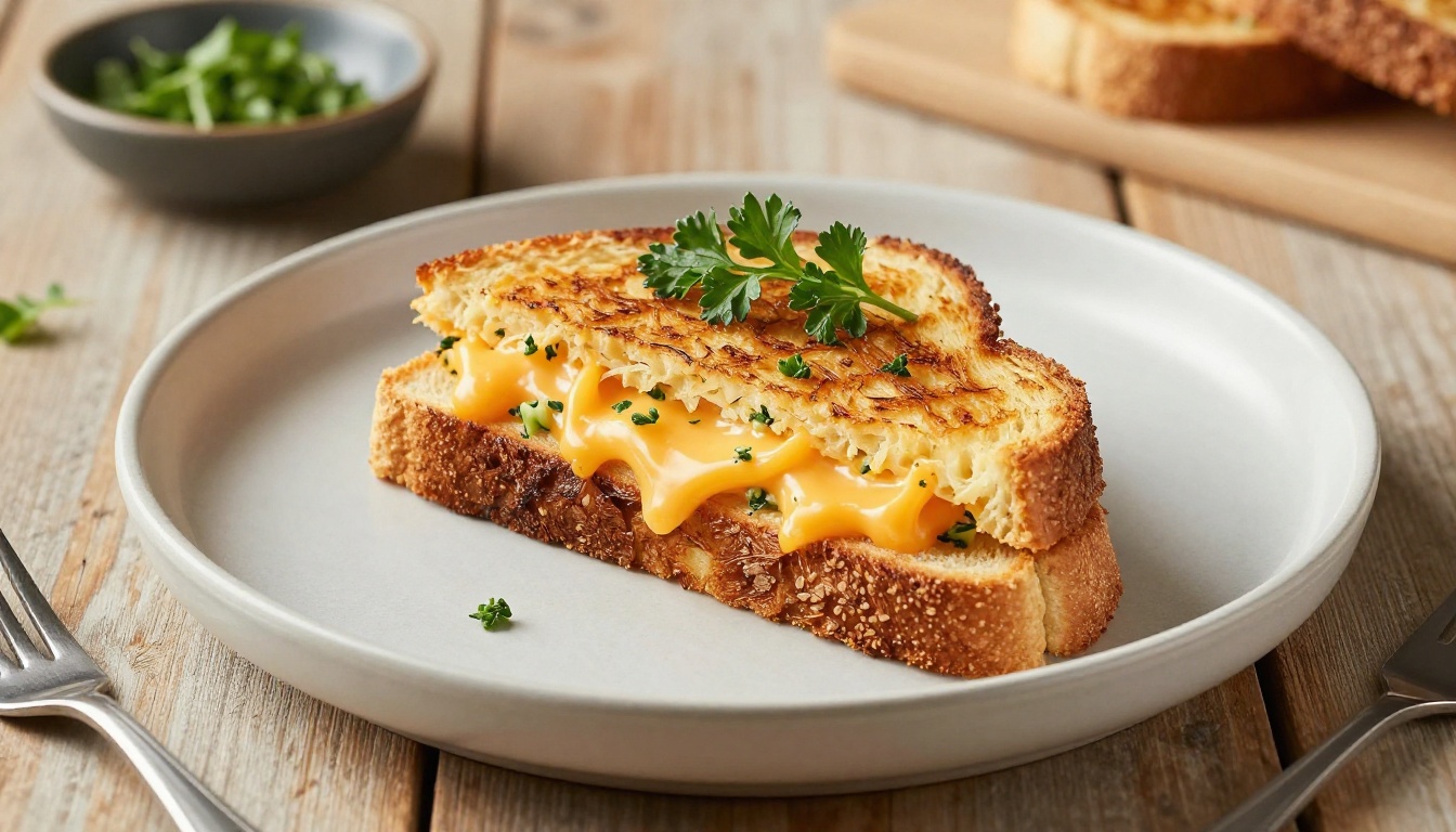 Savory Cheddar & Chive Cloud Bread Grilled Cheese
