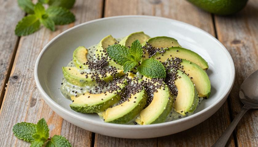 Creamy Avocado‑Lime Chia Pudding with Mint