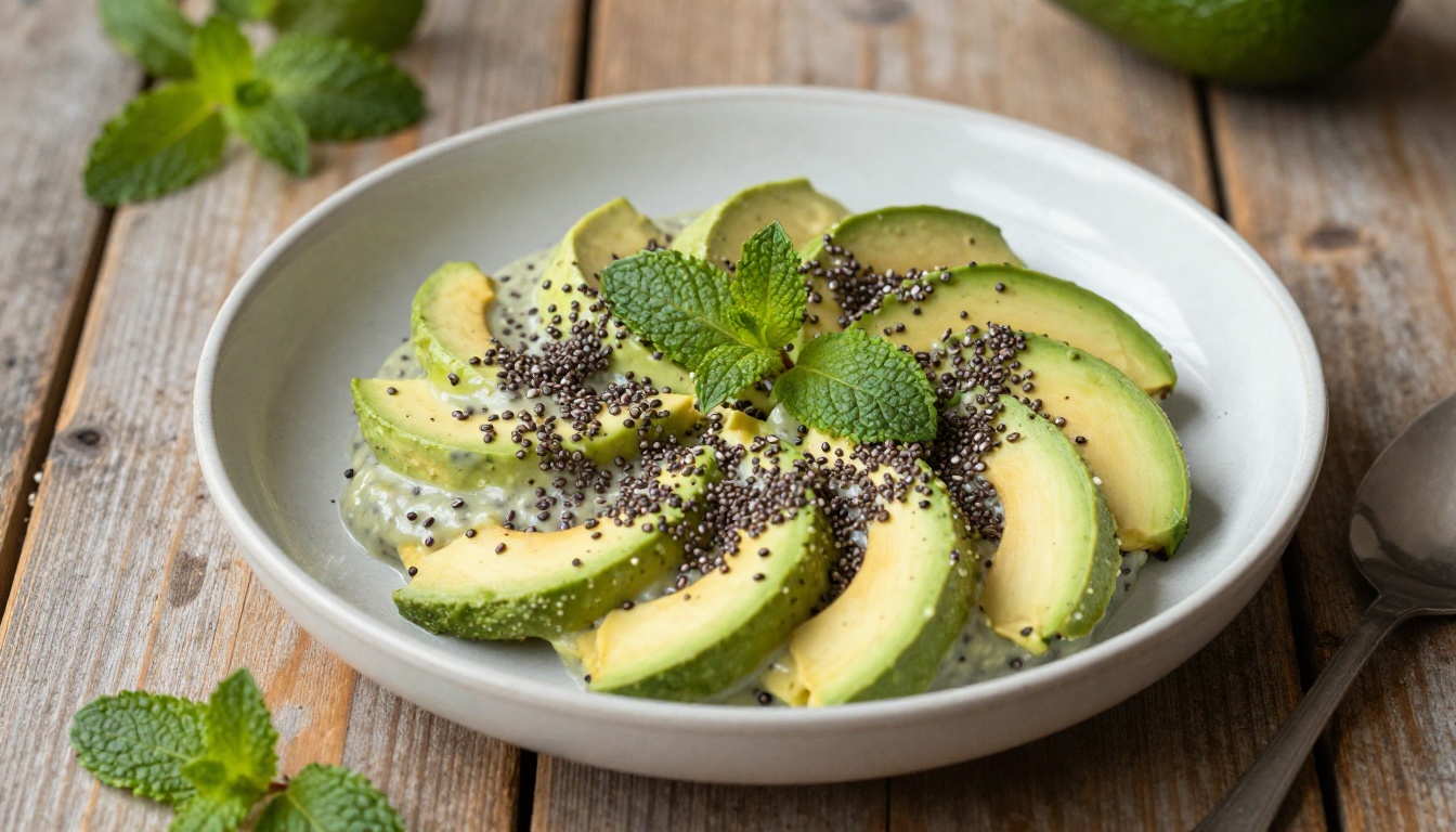 Creamy Avocado‑Lime Chia Pudding with Mint