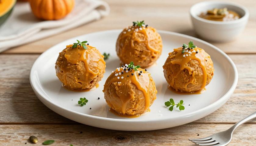 Spiced Pumpkin Seed Butter Fat Bombs with Sea Salt