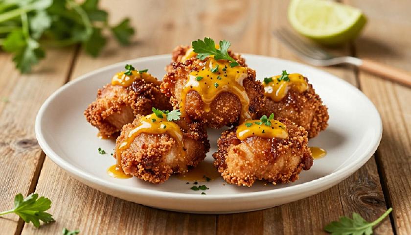 Crispy Pork Belly Bites with Sriracha Lime Glaze