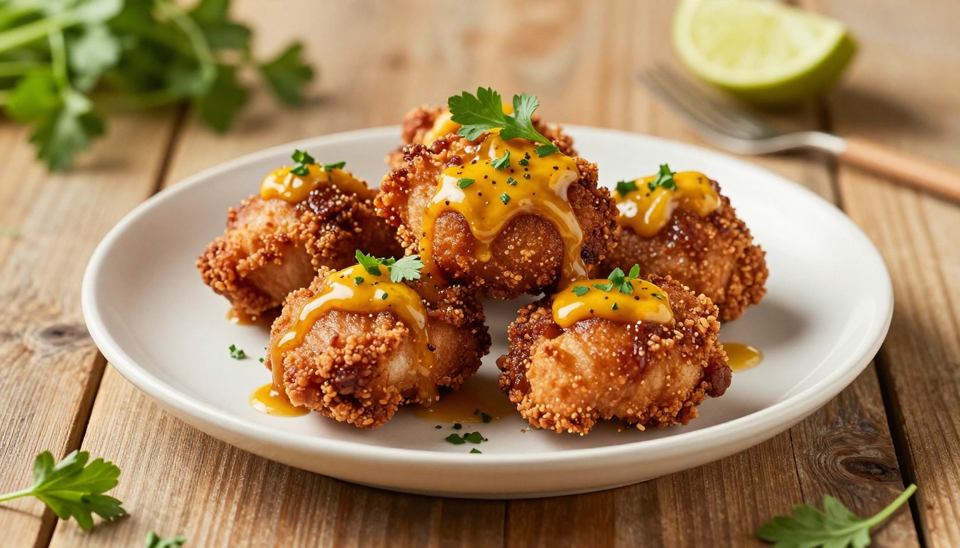 Crispy Pork Belly Bites with Sriracha Lime Glaze