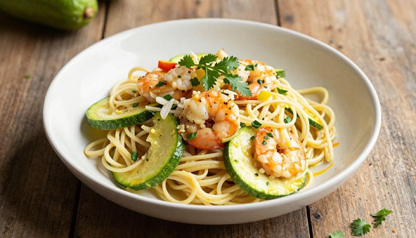 Thai Coconut Curry Shrimp with Zucchini Noodles