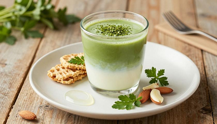 Keto Matcha Green Tea Latte with Almond Milk & MCT Oil